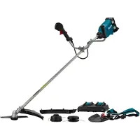 Makita DUR369APT2, Rasentrimmer, Nylonschnur, D-Schlaufengriff, 7000 RPM, Schwarz, Blau, Grau, 43 cm
