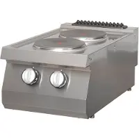 Maxima - Gastro Heavy Duty Kochfeld - 2 Brenner - Einzeleinheit - 70 cm Tief - Elektrisch