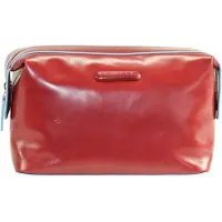 Piquadro Kulturbeutel Blue Square Toiletry Bag Red