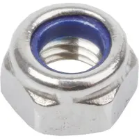 M-Wave Self Locking Nut 100 Units Silber M6