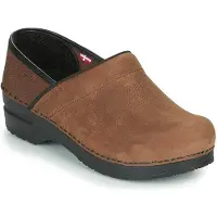 Sanita Medizinischer Clog Original Prof Textured Oil Braun Damen-Schuhgröße 36