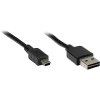 GOOD CONNECTIONS Anschlusskabel USB 2.0 EASY Stecker A an mini Stecker, schwarz, 5m,