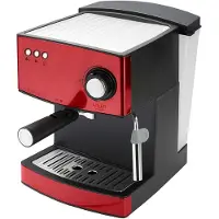 Adler AD 4404r, Espressomaschine, 1,6 l, 850 W, Schwarz, Rot, Silber
