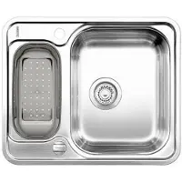 BLANCO LANTOS 6-IF, Aufsatzwanne, Rechteckig, Edelstahl, Edelstahl, 2 Becken, Rechteckig