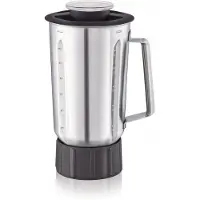 Moulinex XF636DB1, Mixer-Becher, Schwarz, Satinierter Stahl, Edelstahl, 5 l, QA40, QB40, QA50, QB50, QA51, QA53, QA60, QB60, QA70, QA60