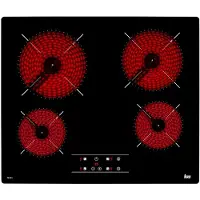 Teka TB 6415, Schwarz, Integriert, 60 cm, Keramik, Glaskeramik, 4 Zone(n)