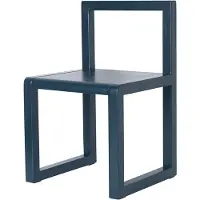 Ferm Living Little Architect Stuhl Dunkelheit Blue - , Blau, Holz