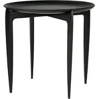 Fritz Hansen Tray Tisch Black - , Schwarz, Holz
