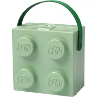 LEGO Brotdose Brick 4 Mit Griff Grün