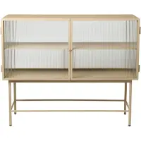 Ferm Living Haze Sideboard Geripptes Glas Kaschmir