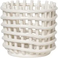 Ferm Living Obstkorb Ceramic Small Off-White