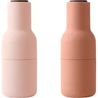 AUDO CPH - Bottle Grinder Salz- und Pfeffermühlen Set, nudes (Holzdeckel Walnuss)