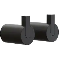 Frost - Nova 2 Wandhaken, Ø 16 x T 27 mm, schwarz (2er-Set)