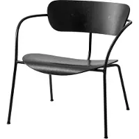 &tradition - Pavilion Loungechair AV 5, schwarz / Eiche schwarz lackiert