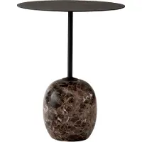 &tradition Lato LN8 Beistelltisch, emparador marmor / schwarz