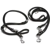 Beeztees Hundeleine Leder - Schwarz - 200 x 18 cm