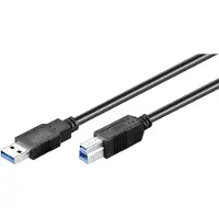 Alcasa electronik USB A an USB B 3m schwarz