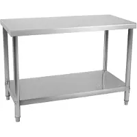 Royal Catering Edelstahl-Arbeitstisch - ECO - 120 x 60 cm - 400 kg - RCWT-120X60S