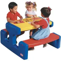Little Tikes Large Picnic Table, Innen & Außen, Blau, Rot, Gelb, 6 Person(en), Kunststoff, 3 Jahr(e), 23 kg