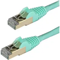 StarTech.com Patch Cable Cat6a 0.5m Aqua