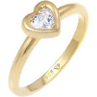 Elli Ring Herz Liebe Verlobung Zirkonia Kristall 925 Silber Elli Gold