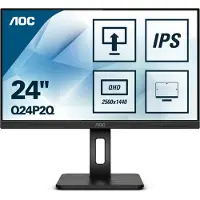 AOC P2 Q24P2Q, 60,5 cm (23.8"), 2560 x 1440 Pixel, Quad HD, LED, 4 ms, Schwarz
