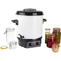 Domoclip Elektrischer topfsterilisator mit wasserhahn und timer 27l 1800w DOM334