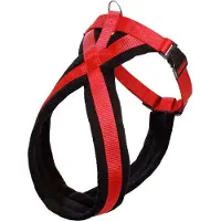 Karlie Art Sportiv Plus Hunde Geschirr Cross, Farbe:schwarz/rot, Größe:58-70cm x 25mm