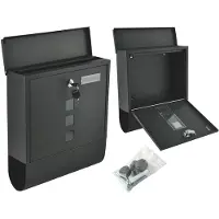 Malatec Briefkasten, schwarz, 2 Schlüssel