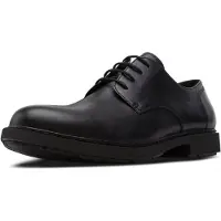 Camper Herren Schnürschuhe Modell K100152 aus Naturleder, Schwarz, Ganzjährig
