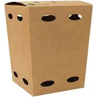 Papstar Pommes-Frites-Boxen, Pappe "pure" 15 cm x 10,5 cm x 10,5 cm braun "100% Fair" klein 300 Stück