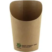 Papstar Wrap Cups, Pappe 230 ml 10 cm x 6 cm x 8 cm braun 1000 Stück