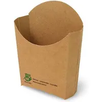 Papstar Pommes-Frites-Schütte, 11x11,5 cm, braun, 100% Fair | Folie (80 Stück)