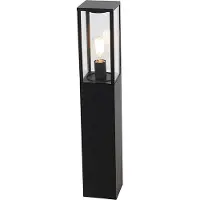QAZQA Industrielle Outdoor Stehleuchte Schwarz 80 cm IP44 Charlois