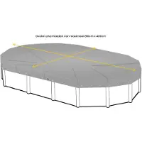W'eau Pool Abdeckplane Oval 810 x 400 cm Blau Robust