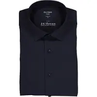 Olymp Luxor Jersey Stretch Hemd 24/Seven Dunkelblau