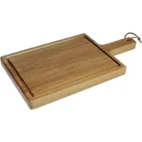 ProChef Steakbrett Akazienholz mit Griff 42 x 23cm