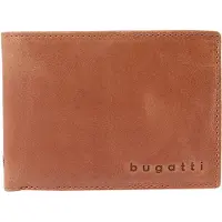 Bugatti Geldbörse "VOLO", Herren, braun (cognac), Leder, leicht glänzend, unifarben, Kleinlederwaren Geldbörse, echt Leder