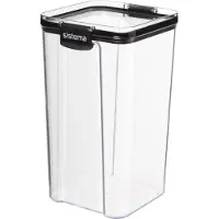 Sistema luftdichter vorratsbehälter 1,3 liter stapelbar - Transparent & schwarz - Stapelbar | Mit Deckel | Luftdicht | BPA-frei