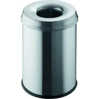 Helit Edelstahl-Papierkorb the gua rdian, 15 Liter, silber (5125204)