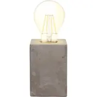 Eglo Tischlampe Prestwick, Tischleuchte Vintage, Industrial, Retro, Nachttischlampe aus Beton in Grau, Lampe mit Schalter, E27 Fassung