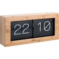 Karlsson - Wand-/Tischuhr Boxed - Flip XL - Bambus - 37x17,5x9cm
