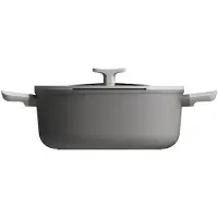 Berghoff Leo Lite Aluminium-Kochtopf mit Deckel, grau 28 x 11,5 cm