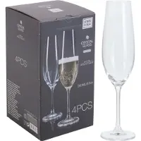Excellent houseware Champagnerglaser - 4x - transparent - Glas - 260 ml