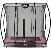 Exit Silhouette Trampolin 153x214cm, mit Sicherheitsnetz, Bodentrampolin, Rechteckig, für Kinder, Rosa