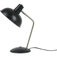 Leitmotiv - Tischleuchte Hood - Schwarz - 37,5x19,5cm Tischlampe - Nachttischlampe, Wohnzimmer, Schlafzimmer