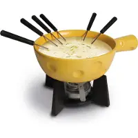Boska Fondue-Set Super Cheesy Yellow / Silver / Black / Brown