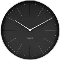 Karlsson - Wanduhr Normann Station - Schwarz - Ø37,5cm