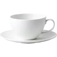 Wedgwood Gio weiß Teetasse 0,26 L mit Untertasse 2-tlg. Gio Weiß 40023843