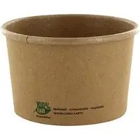 Papstar Suppenbecher, Pappe rund 230 ml Ø 9,8 cm, 6 cm braun 500 Stück